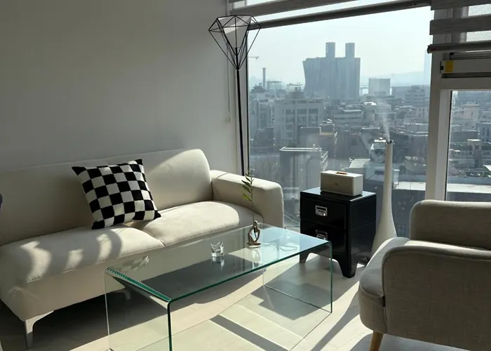 Open3-hongik Hapjeong Station 2 Minutes-luxury Style-panoramic River View-queen Bed For 2 People-comfortable Sofa Interior * Сеул
