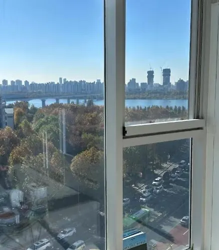 Open3-hongik Hapjeong Station 2 Minutes-luxury Style-panoramic River View-queen Bed For 2 People-comfortable Sofa Interior Апартаменты *